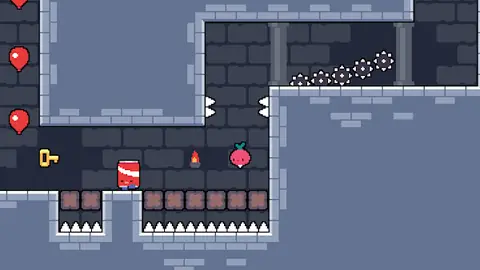 Sezione sotterranea in pixel art del platform Dadish